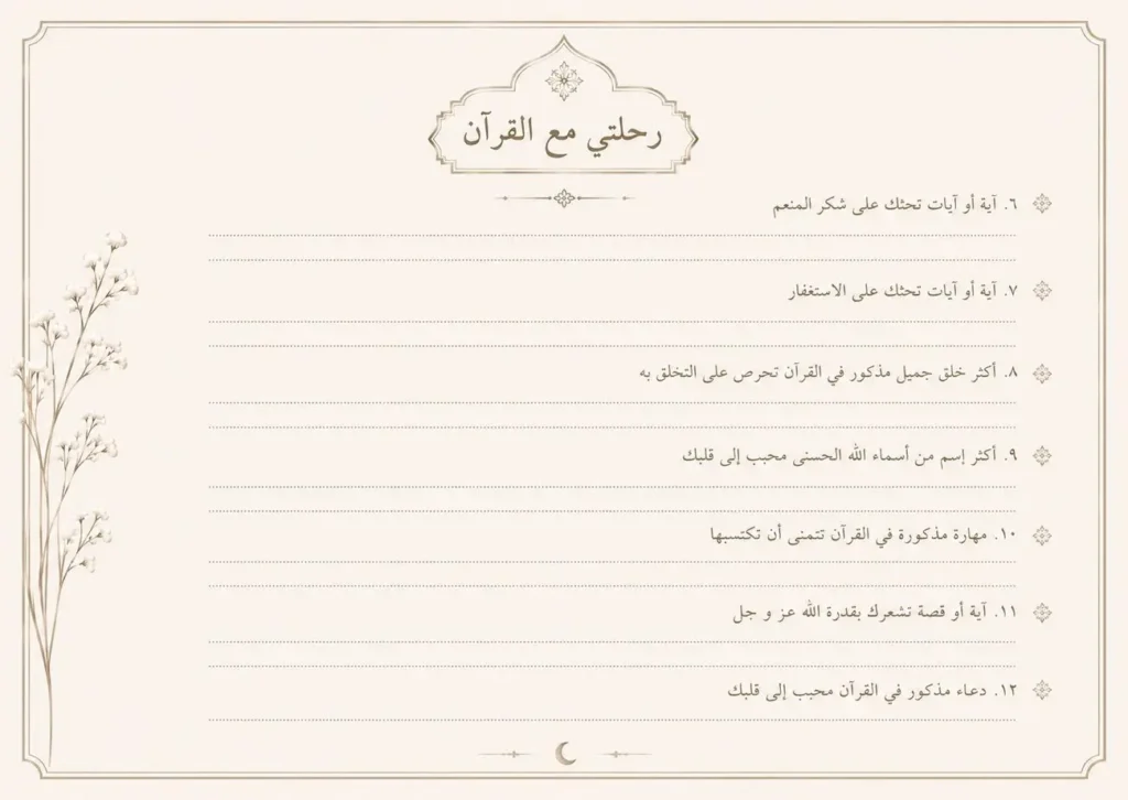 صفحة رحلتي مع القرآن، تابع