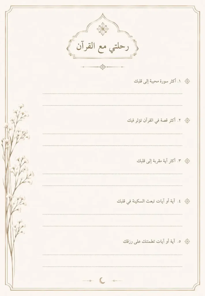 صفحة رحلتي مع القرآن